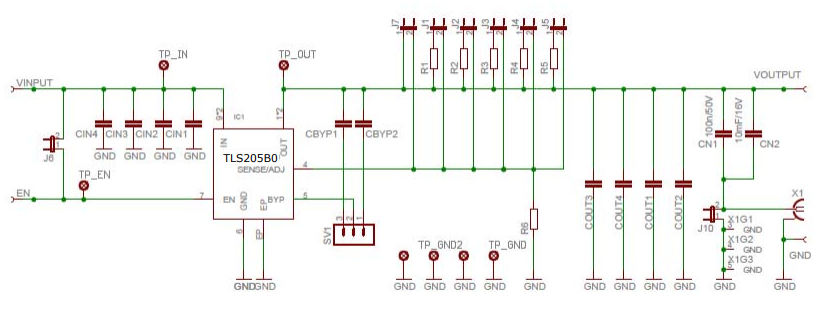 原理图 - Infineon Technologies TLS205B0LDV演示板